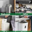 Hommaly 2 Gallon (1.8-2 Gal)120 pcs Small Clear Trash Bags, Strong 1.8 Gallon Garbage Bags, Bathroom Trash Can Bin Liners Unscented, Mini Plastic Bags for Office, Waste Basket Liner,Fit 6,7,8 Liters