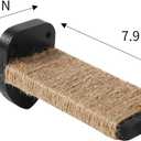 3 Pcs Cat Steps and Perches for Wall, Climbing Shelf With Hemp Rope, Wall-Mounted Furniture Set With Scratching Pads for Playing (Black)