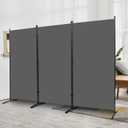 JVVMNJLK Indoor Room Divider, Portable Office Divider - 3 Panel Folding Partition Privacy Screen Walls - Room Separator, 102" W x 71.3" H, Grey