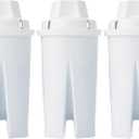 Amazon Basics Enhanced Replacement Water Filters for Water Pitchers, BPA-Free, WQA & NSF Certified, Compatible with Brita Water Pitchers & Drinking Water Filter Systems, 6 Month Filter Supply, 3-Pack