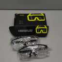 PACIFIC PPE 2 Pack Safety Glasses, Anti-fog, Scratch Resistant Clear Wraparound Lenses and No-Slip Grips, Adjustable, Lab Goggles