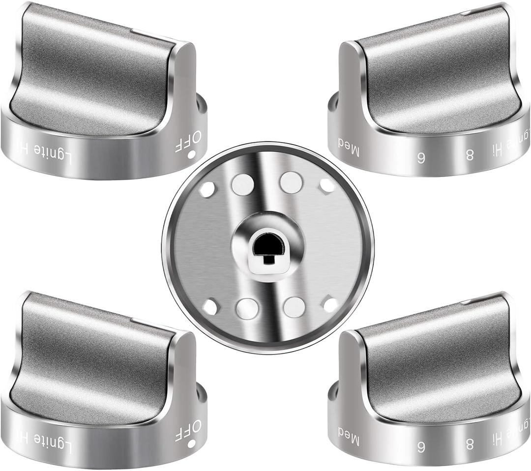 Upgraded W10766544 Gas Stove Knobs Replacement For Whirlpool WFG540H0ES0 Range Oven, Replaces W10430807 W10676228 4248219 AP5958476 PS10067059 EAP10067059