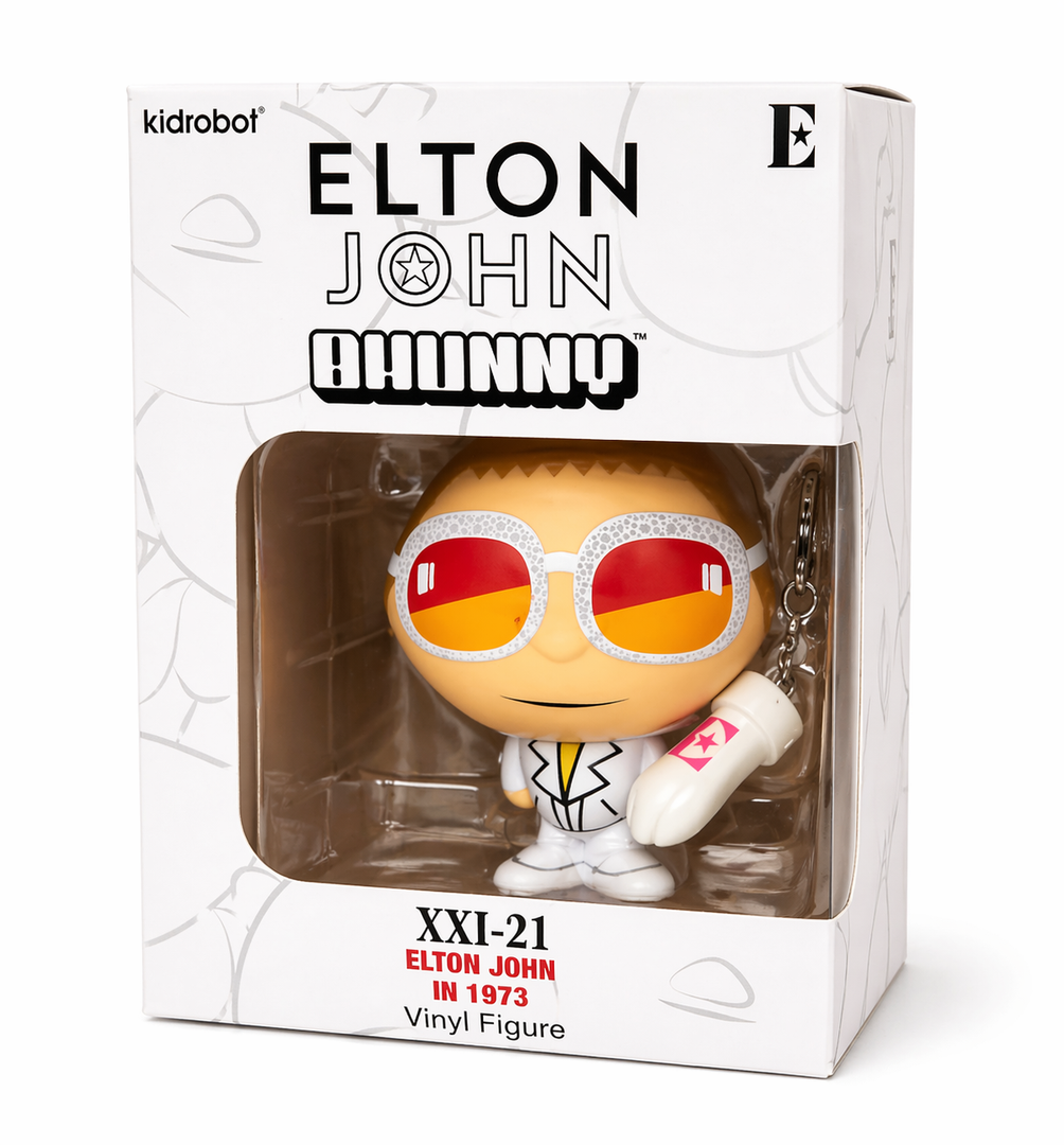 NEW Elton John in 1973 XXI-21 Vinyl Figure Kidrobot w/Bhunny Paw NIB