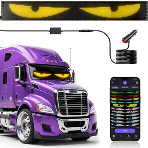 Devil Eyes Light for Cars,Flexible Scrolling Programmable LED Signs,LED Eyes for Truck Windshield,Custom Editor Colours,Animations,Text (58"x 8"/1Pcs)