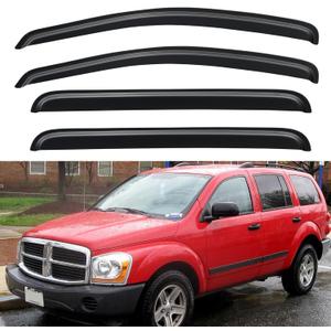 Window Visors Rain Guards Shield for 2004-2009 Dodge Durango, Out-Channel Window Vent Wind Deflectors Visors Shades for 2007-2009 Chrysler Aspen