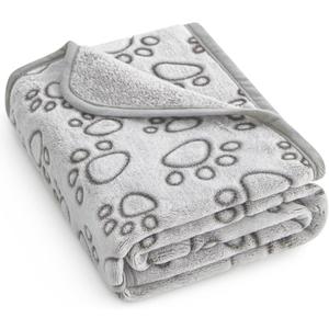 Stuffed Small Dog Blanket for Puppy Cat Bed, Washable Indoor Dog Beds & Furniture, Soft 24 * 32 inches Blanket Small Pet Supplies (Grey)