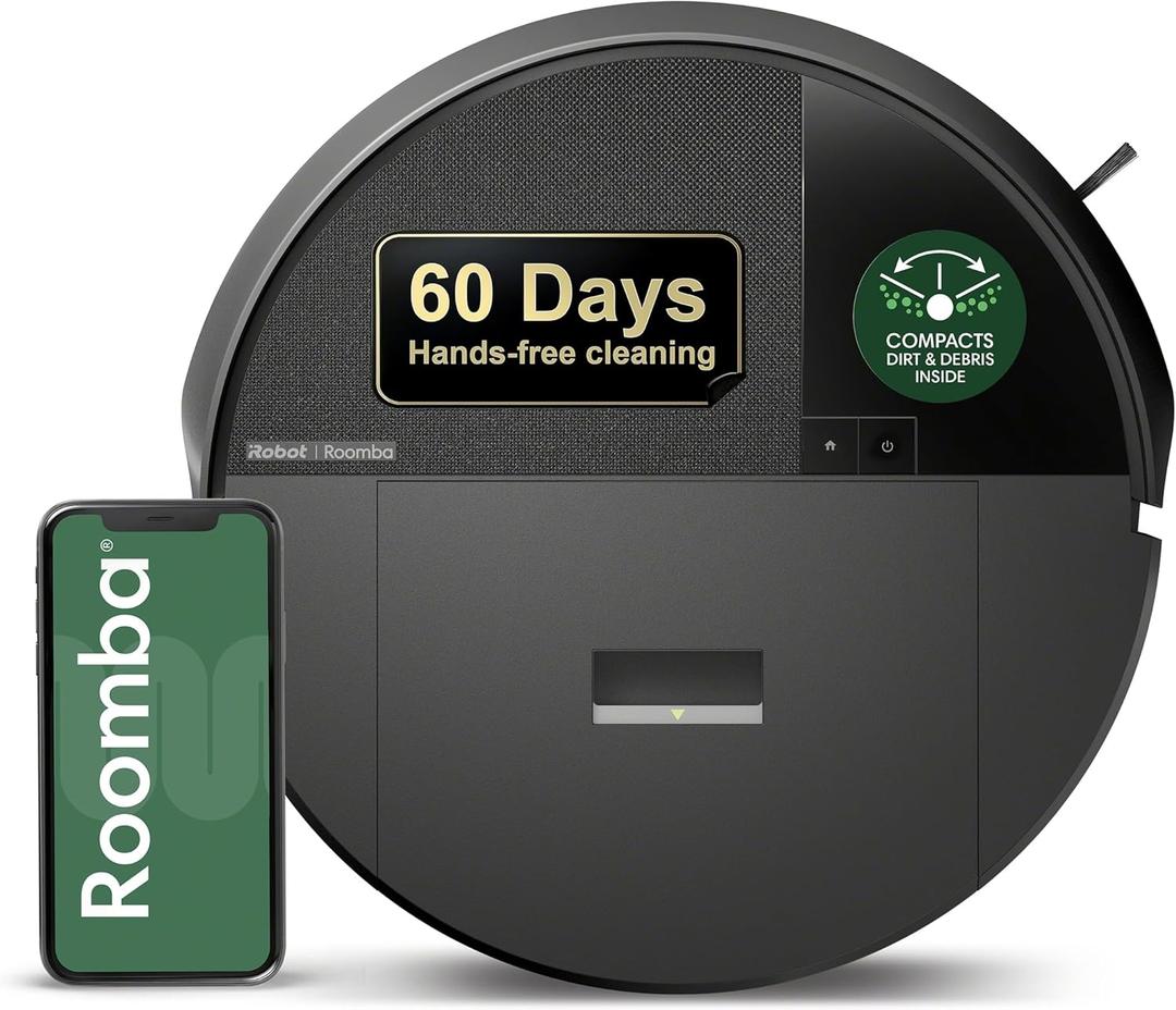 iRobot Roomba 205 Dust Compactor Vac Robot Vacuum - Compacts Dirt Inside, No Emptying for 60 Days, Space Saving, No Dock Needed, Bagless, Intense Power-Lifting Suction, LiDAR Navigation, Multi-Surface