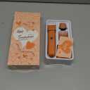 Facial Hair Removal for Women - Waterproof 2 in1 Rechargeable Eyebrow Facial Trimmer and Bikini Trimmer for Women, Painless Face Electric Razor/Shaver for Lip, Arms, Face, Peach Fuzz (Orange)