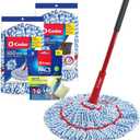 O-Cedar MicroTwist MAX Microfiber Mop with 2 MicroTwist MAX Refills and Citrus Floor Cleaning PACS (Variety Pack)