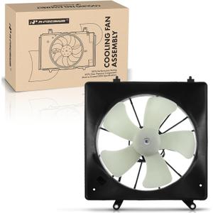 A-Premium Engine Radiator Cooling Fan Assembly Compatible with Select Honda Models - Accord 1998 1999 2000 2001 2002 - Replace# 19020PLC003, 19005PAAA01