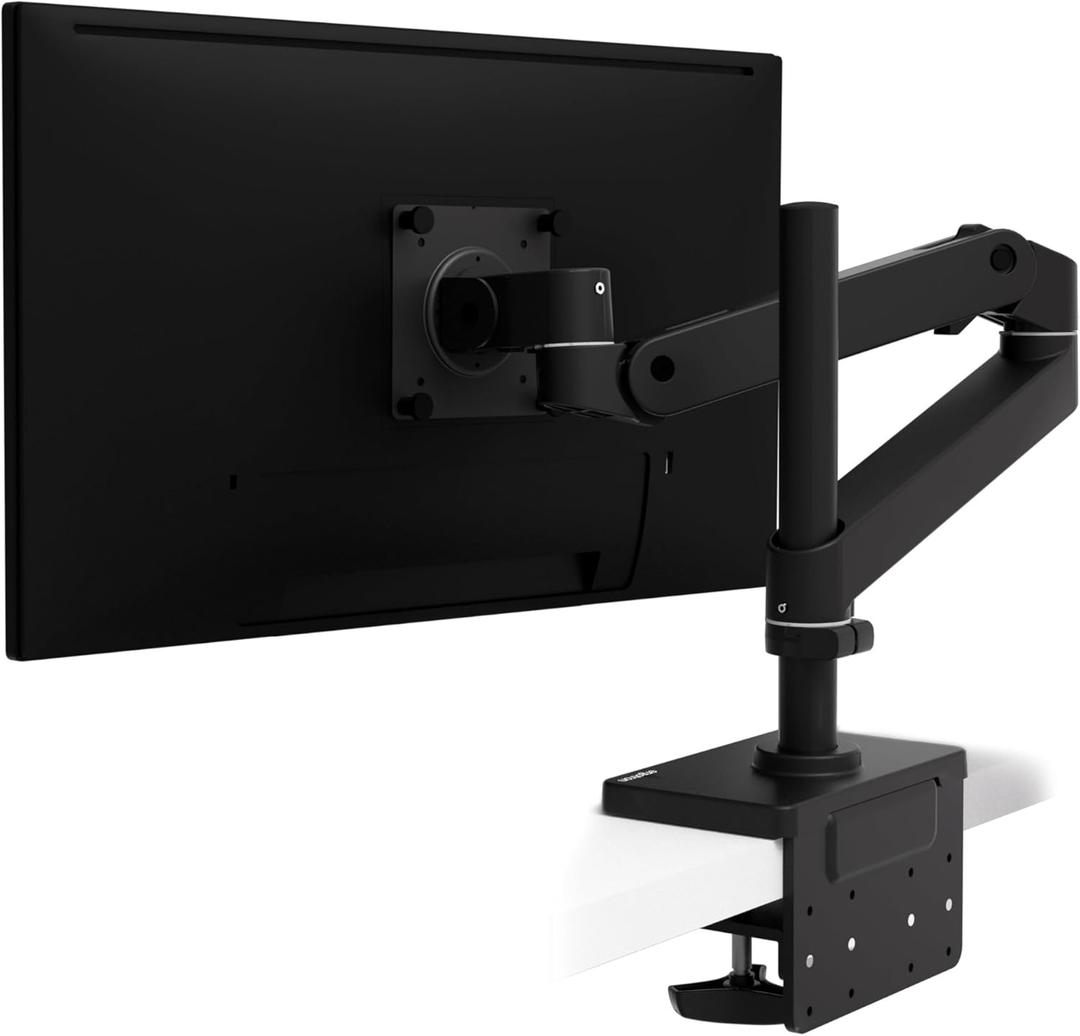 Ergotron  Upgraded LX Pro Premium Monitor Arm, Single Monitor Desk Mount  fits Flat Curved Ultrawide Computer Monitors up to 34 Inches, 4 to 22 lbs, VESA 75x75mm or 100x100mm  Tall Pole, Black