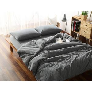 F.Y.Dreams 100% Washed Cotton Duvet Cover for Weighted Blanket 80x87 inches with 16 Ties, Zipper on Long Side/Grey/Just Duvet Cover