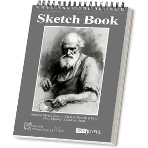 Sketch Book - 9"x12" Spiral Bound Drawing Pad, 1 Pack of 100 Sheets, Sketch Pad for Professional Artists and Beginners and Kids - Acid-Free Paper - Sketchbook for Drawing, Sketch Book for Hard Covers