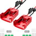 2 Packs 18V Adapter for Milwaukee M18 Battery Adapter for Power Wheel Battery Upgrade Conversion Kit with Switch, Fuse & Wire Terminals, 12AWG Wire, Power Tool Power Connector for DIY Rc Car Toys