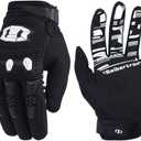 Seibertron Unisex BMX MX ATV MTB Racing Mountain Bike Bicycle Cycling Off-Road/Dirt Bike Gloves Road Racing Motorcycle Motocross Sports Gloves Touch Recognition Full Finger Glove (Black, S)