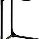 QEEIG C Table Side Table Living Room C Shaped Couch Tray End Table Farmhouse 1 Pack, Rustic Brown (017-30BN-1)