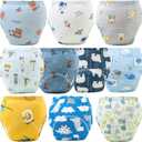 Upairy Potty Training Pants Cotton Absorbent Training Underwear for Toddler Boy and Girls,Soft Absorbent & Leak-Proof with Characters(10PCS,M)
