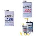 West System 105-A Epoxy Resin (1 qt) with 207-SA Special Clear Epoxy Hardener (.66 pt) + Mini Epoxy Metering Pump Set