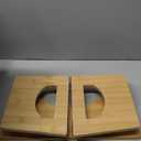 JACNITAD Foldable Toilet Stool, 7 Inch Poop Stool for Bathroom, Bamboo Toilet Stool Squat Adult, Collapsible Squatting Potty Stool with Non-Slip Strip - Improve Squatting Posture and Comfort, Wood