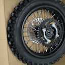 12" Rear Wheel 80/100-12 Tire Assembly For Dirt Pit Bike 125cc 140cc 150cc Apollo SSR XR CRF TaoTao Includes Brake Rotor and 428 Sprocket (12 inch)