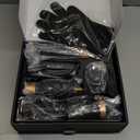 5 in 1 Blow Dryer Brush, Upgrade Hair Dryer Brush Air Curler Air Curling Wrap Styler, Detachable Hot Air Brush Negative Ion Curling Brush Iron, Hair Styling Tools for Drying Curling Straightening (Black Gold)