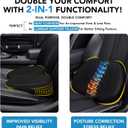 kingphenix Wedge Car Seat Cushion: Memory Foam Truck Seat Cushion for Car Seat Driver - Sciatica and Back Pain Relief - Enhancing Driving Comfort -Black