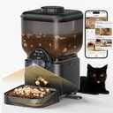 ONIZOOMI Smart Camera Automatic Cat & Dog Feeder, Black, 25-Cup