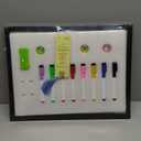 Dry Erase Calendar for Wall, 17x13 Inches Calendar Whiteboard for Wall, Small Magnetic White Board Corkboard with Wood Framed, Hanging Dry Erase Board for Kitchen Home Office School Planner (Black)