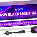 45W Black Light Bar with 6ft Cord+Switch, Each Light Up 25x25ft Area, LED Blacklight Flood Light for Neon Glow Party Body Paint Tapestry Poster Classroom Bedroom Halloween, 1 Pack