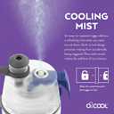 O2COOL Mist 'N Sip Misting Water Bottle 2-in-1 Mist And Sip Function With No Leak Pull Top Spout Reusable Sports Water Bottle - 20 oz (Blue Camo)