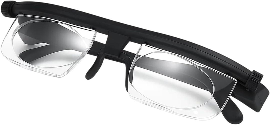 Adjustable Reading Glasses, Lightweight Adjustable Reading Glasses for Adults, Comfortable Daily Vision Adjustments, Black