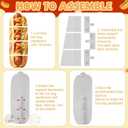 5.38 FT Hot Dog Cardboard Cutout Standup Life-Size Funny Food Standee Photo Booth Props Hot Dog Decorations for Birthday Party Restaurants Fast Food Sausage Festival Market Event Entrance