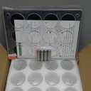 Ruckae 12 Pack 1.5oz Shot Glasses Set with Tray Crystal Shot Glass Bulk Clear Cone Shot Glasses for Whiskey