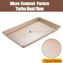 2 x 2 Pack Jelly Roll Pan 15x10 Inch, Diamond Texture Nonstick Cookie Sheet, 0.8mm Thick Heavy Duty Steel Baking Tray, Commercial Gold Baking Pans