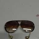 Oversized Aviator Sunglasses with Earring for Women Large Big UV400 Protection Designer 2025 Ladies Shades (A03- Tortoise/2brown)