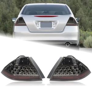 KAMDKI A Pair Smoke Black Tail Light Fit for 2006 2007 Honda Accord LX EX EXL Sedan 4-Door Rear Lamp Assembly Left Driver and Right Passenger Side W/Bulb W/O Unit Module 33551SDAA32 HO2819130