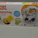 Bright Starts Baby Bouncer Soothing Vibrations Infant Seat - Removable -Toy Bar, Nonslip Feet, 0-6 Months Up to 20 lbs (Safari Fun)