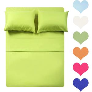 Best Season 400 Thread Count Cotton Queen Size Sheet Set (Light Green Color) 4 Piece - 100% Long Staple Cotton Sheets Set, Soft Cotton Bed Sheets Sets with Deep Pocket fit Upto 16 inch