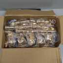 Mumufy 30 Pcs Candle Holders Taper Candlestick Metal Tall Candle Holders Table Centerpieces for Wedding Party Home Decorations, Fits 3/4'' Thick(Imitation Gold)