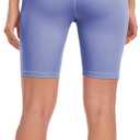 SEEMLY High Waisted Yoga Shorts for Women Tummy Control Fitness Athletic Workout Running Shorts with Deep Pockets (Purple, XL)