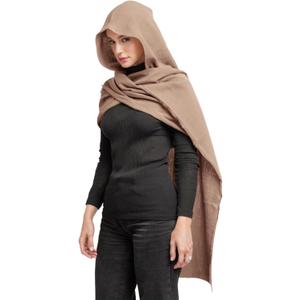 Multifunction Hooded Shawl Lightweight Breathable Cloak for Dune Cosplay, LARP, Halloween, Daily Wear Sun Protection Scarf (Brown)