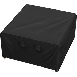 iBirdie Outdoor Patio Furniture Set Covers 54 x 54 inch fit 4 x 4 ft, 54, 52, 50 inch Wide, Waterproof Weatherproof Square Cover, Heavy Duty 600D for Outside Dining Table and Chairs (Black)