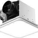 Fitop Bathroom Exhaust Fan with Light, 110 CFM 43W 1200LM Ceiling Mount Shower Ventilation Exhaust with Light, 1.0 Sones Bathroom Vent with Light, Bathroom Fan LED Light 3000K/4000K/5000K, Medium Sized