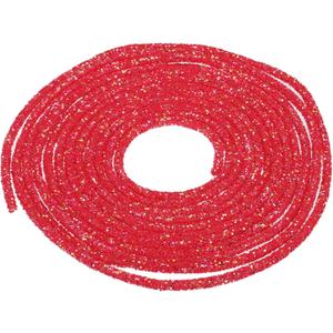 MECCANIXITY 5 Yard 6mm 0.24 inch Glitter Sequins Rope Sequins Rhinestone Tube Cord for DIY Wedding Dresses Costume Clothing Shoes Jewelry Accessory Light Red