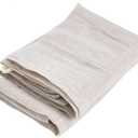 100% Linen Hand Kitchen Towels 13x29 Inches 2-Pack with Hanging Loop-Thin Reusable Soft Lightweight Dish Tea Towels for Bathroom, Drying Dishes, Cleaning, Baking & Decorative Use (Natural)