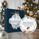 2 x New Parent Ornament, Mommy and Daddy Ornament  Pregnancy Announcement See You in 2026, Cute Bumblebee Baby Reveal Gift for Expecting Parents, Grandparents, or Godparents