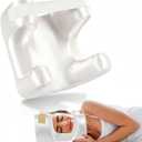 Face Pillow for Wrinkles, Anti Wrinkle Pillow with Cooling Silk Pillowcase, Beauty Pillow for Sleeping Face Down and Back Sleeping (White)