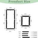 Peel and Stick Door Moulding Kit, Self-Adhesive Pre-Assembled Door Panel Trim for Wall Mirror Window Frame Decor (Top 22"x36" Bottom 22" x 24")