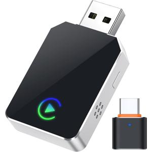 Wireless CarPlay Adapter for iPhone, 2026 Upgraded 2-in-1 Android Auto CarPlay Wireless Adapter, Convert Wired to Wireless, Fast & Stable, Plug & Play, Compatible with Factory Wired CarPlay Cars 2016+