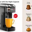 Bonsenkitchen Single Serve Coffee Maker K Cup Pod with 6-14oz Brew Size- 3 Min Fast Brewing Machine with Strength Control, BPA-free Materials, Fits 6.6" Travel Mugs, Silver, Upgrade